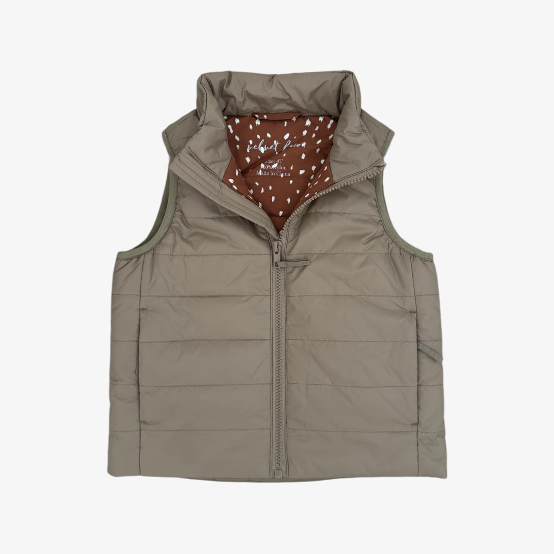 ok.soon オクスン padding vest CAMEL oakley puffer vest || fawning over you – CuteC Kids Boutique