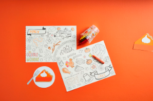 Thanksgiving Color-Me Placemat Set