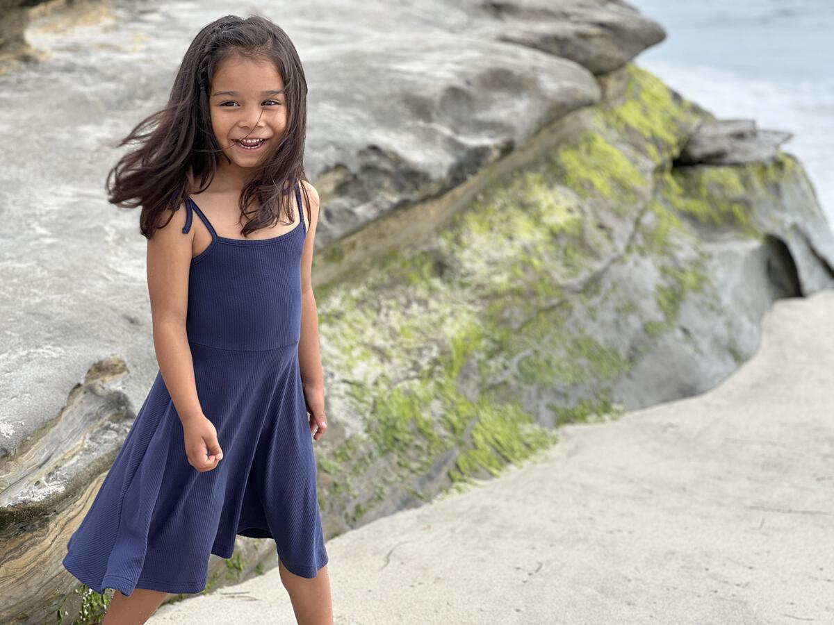 Tori Dress - Ribbed Navy