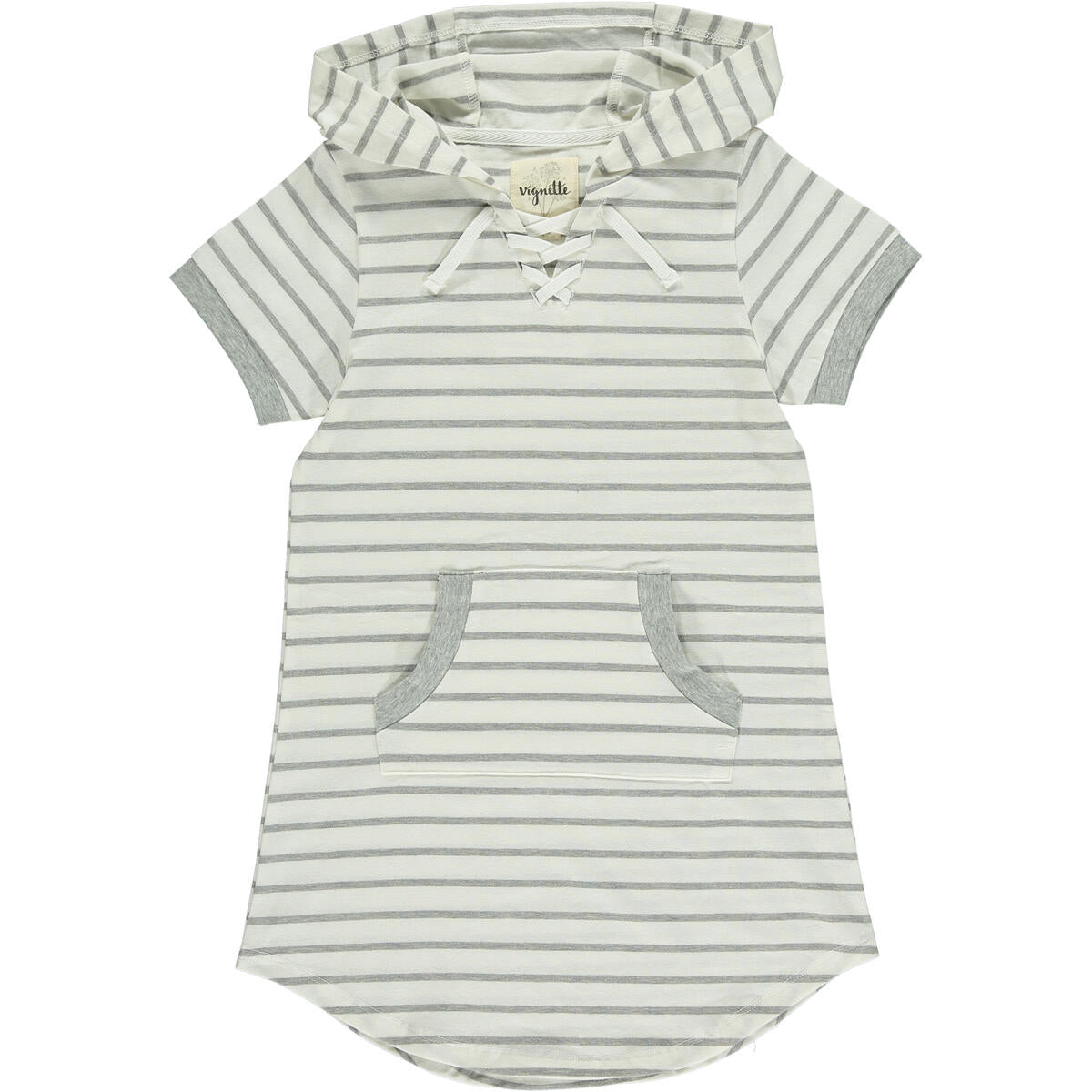 TRACEY DRESS - GREY STRIPE