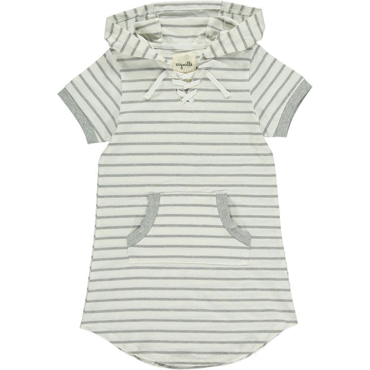 TRACEY DRESS - GREY STRIPE