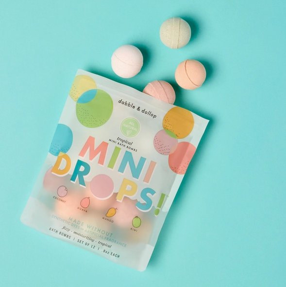 Mini Drops® Bath Bombs - All-Natural Tropical Scents