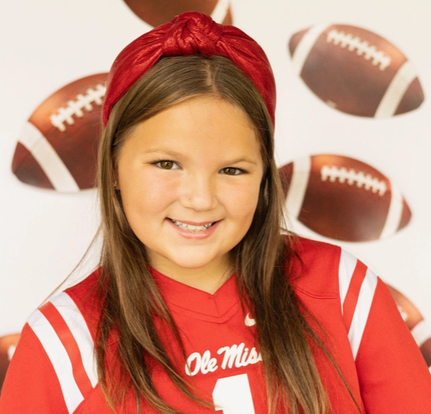 Red Padded Metallic Knotted Headband