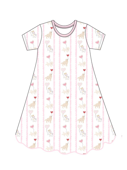 Valentine Pups Nightgown