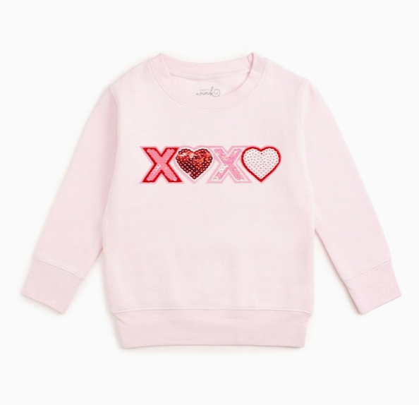 Xoxo Sequin Patch Valentine's Day Sweatshirt