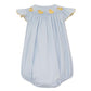 Duckies - Lt.blue knit angel wing bishop bubble