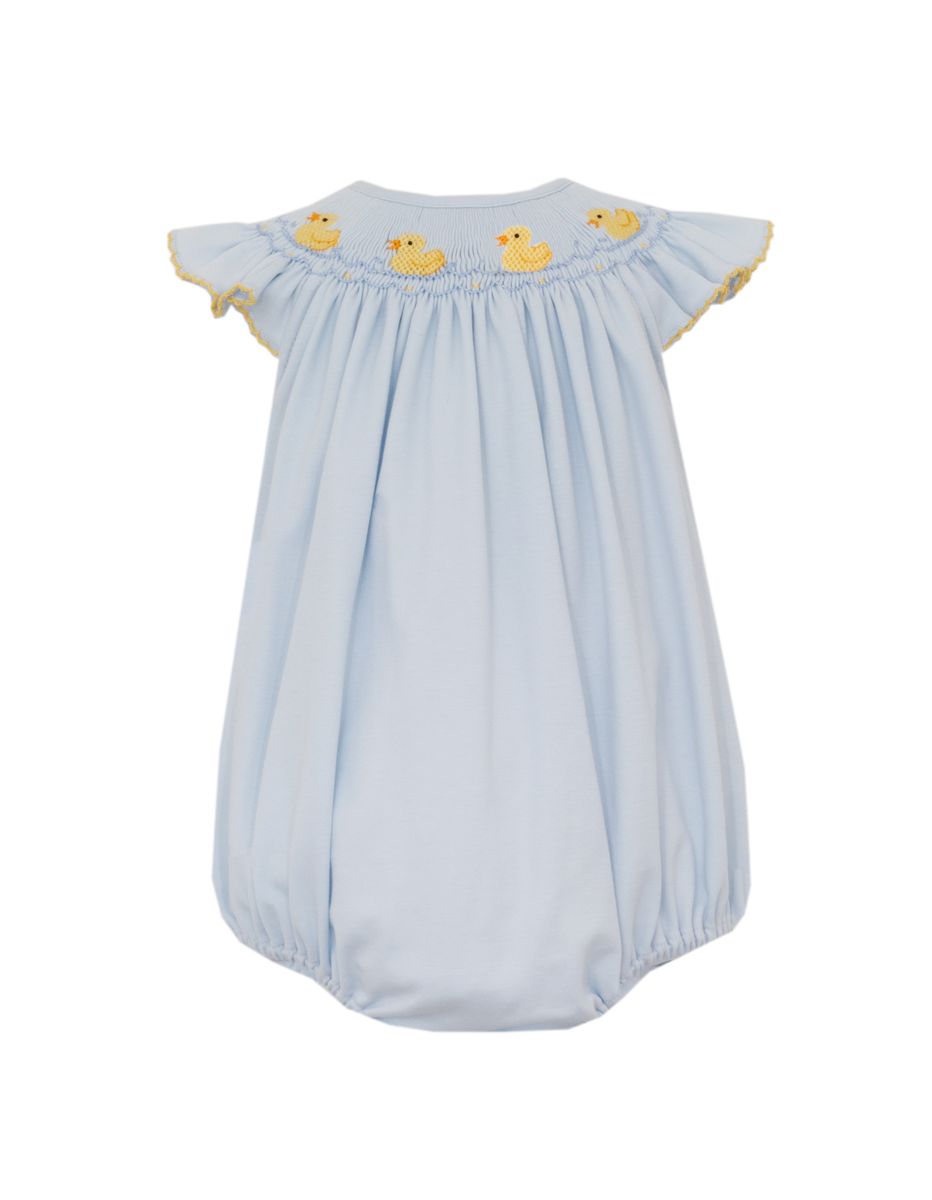 Duckies - Lt.blue knit angel wing bishop bubble