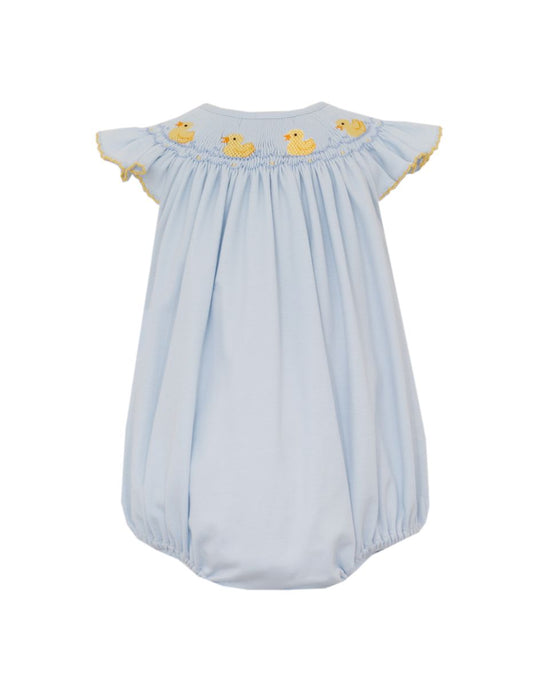 Duckies - Lt.blue knit angel wing bishop bubble