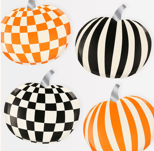 MOD PATTERN PUMPKIN PLATES