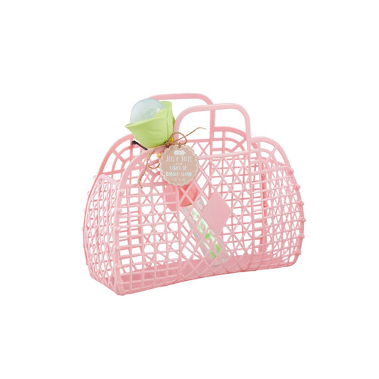 Pink Jelly Tote And Bubbles