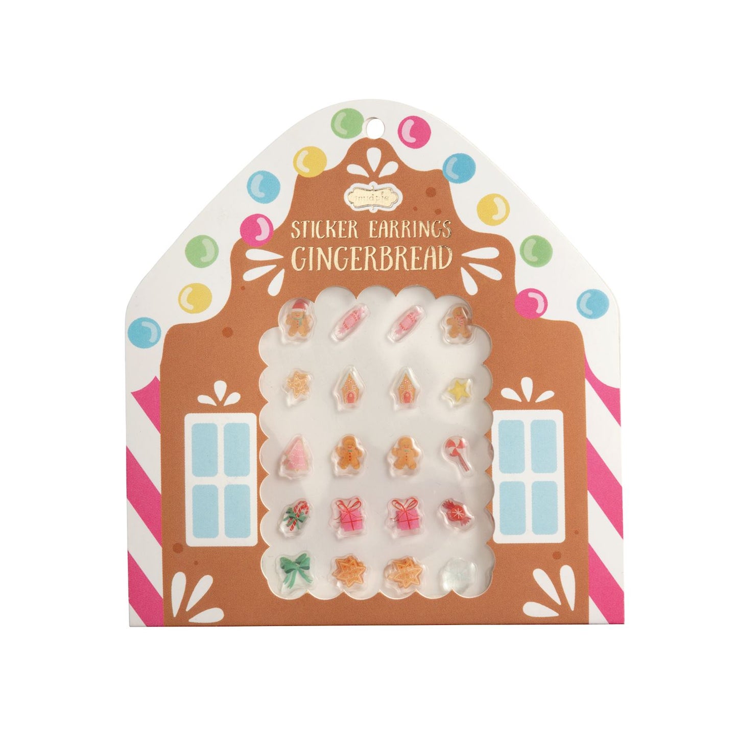 Gingerbread Stick-On Earring Set
