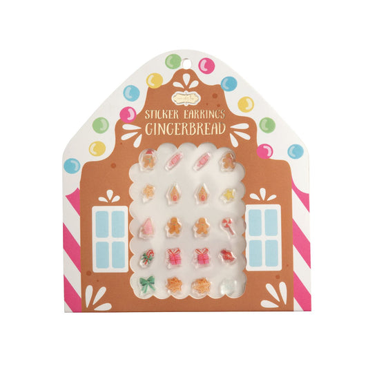 Gingerbread Stick-On Earring Set