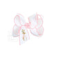 EMBROIDERED PETUNIA RABBIT 4.5" LARGE CROCHET EDGE BOWS