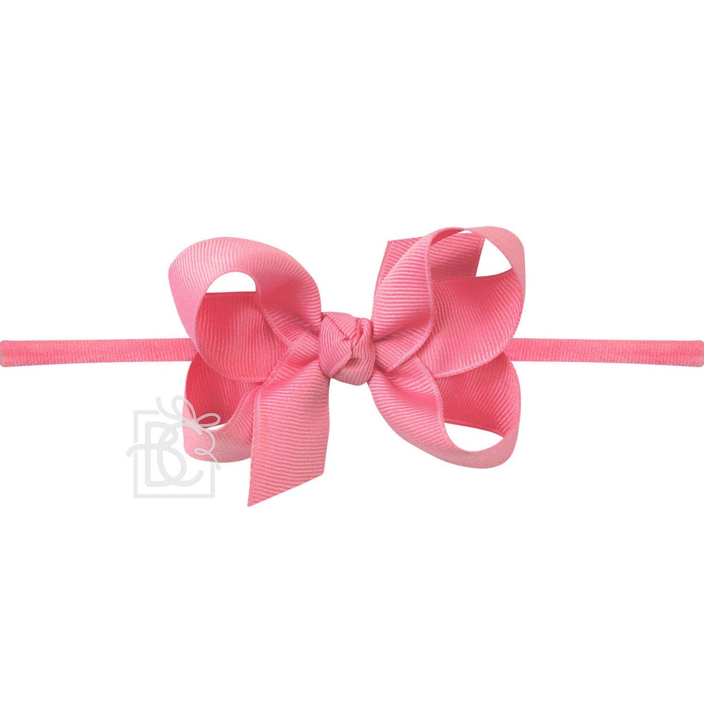 1/4" NYLON PANTYHOSE HEADBAND W/SIGNATURE GROSGRAIN BOW