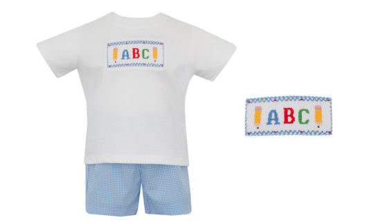 ABC BOY´S - Peri Blue gingham boy's short set