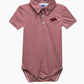 Arkansas Razorbacks Red Pencil Stripe Knit Polo Onesie