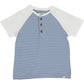 BEACON RAGLAN TEE - BLUE/WHITE STRIPE