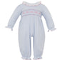 BOWS - Lt.blue knit girl´s long romper