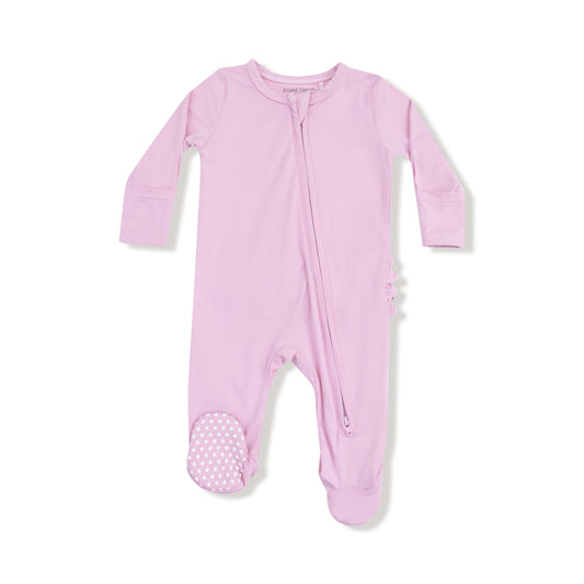 Basics - Romance Rose - 2 Way Zipper Footie