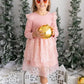 Blush Shimmer Christmas Long Sleeve Tutu Dress