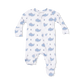 Bubbly Sailor Whales Blue - 2 Way Zipper Footie