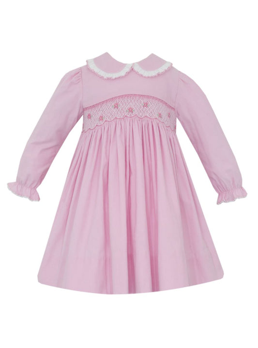 CHARLOTTE - Pink Corduroy dress L/S