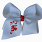 Candy Cane Embroidered Bow