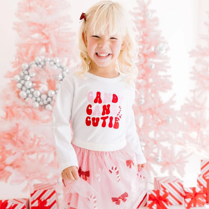 Candy Cane Sequin Christmas Tutu - Dress Up Skirt