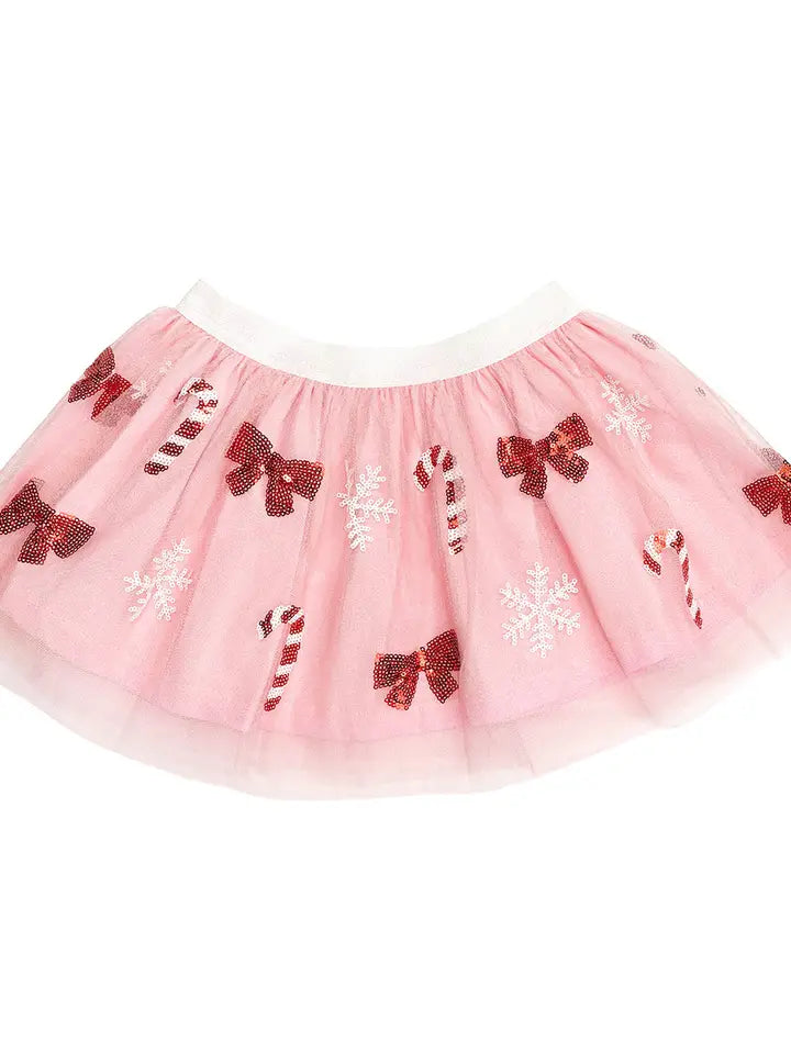 Candy Cane Sequin Christmas Tutu - Dress Up Skirt