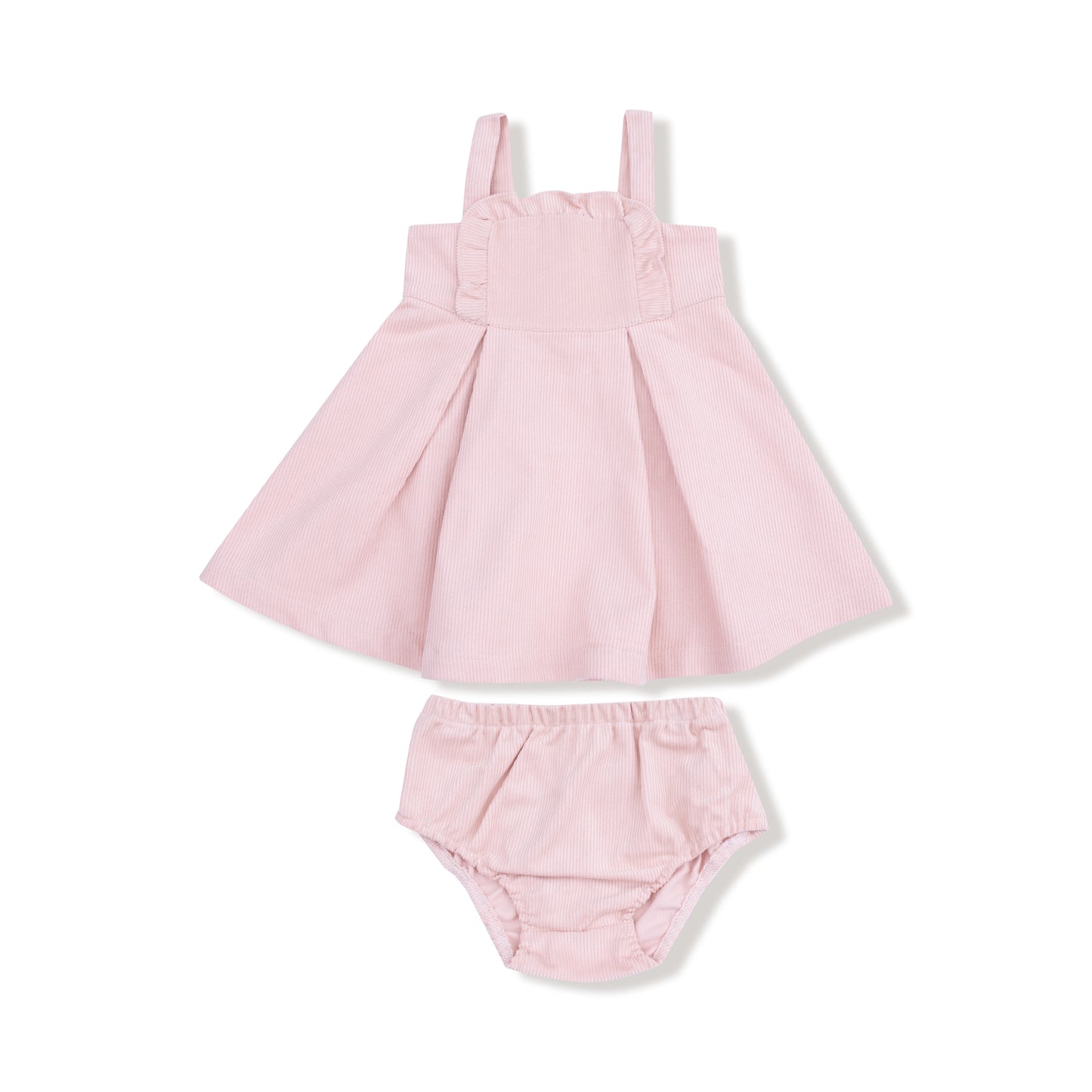 Corduroy - Veiled Pink - Ruffle Jumper W/ Diaper Cover