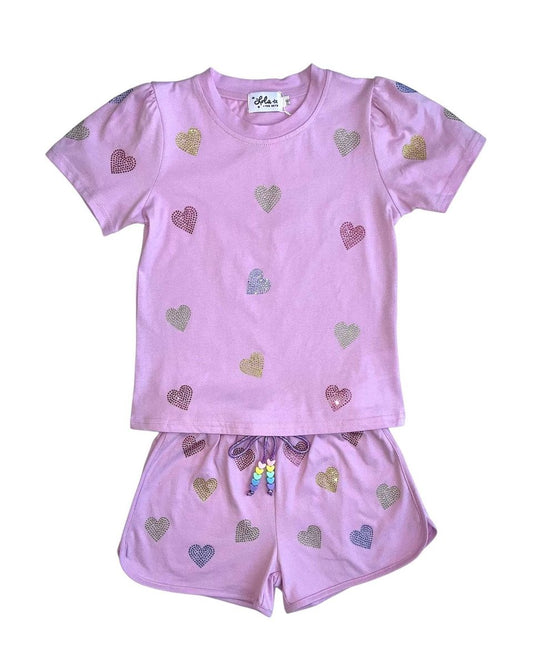 Crystal Hearts Short Set