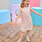 Swing Dress - Pink Crinkle Stars