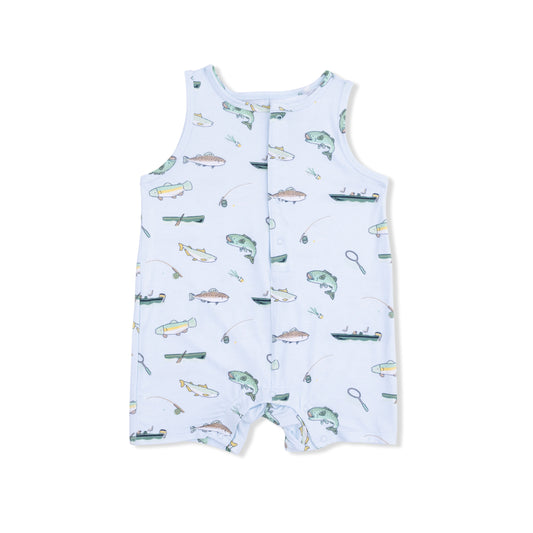Fishing - Sleeveless Shortie Romper