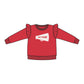 French Terry Sport - Varsity - Red - Ruffle Sweatshirt