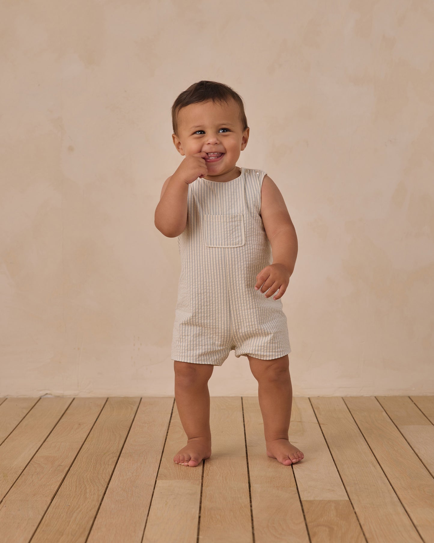 Georgie Romper | Sky Stripe