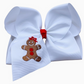 Gingerbread Embroidered Bow