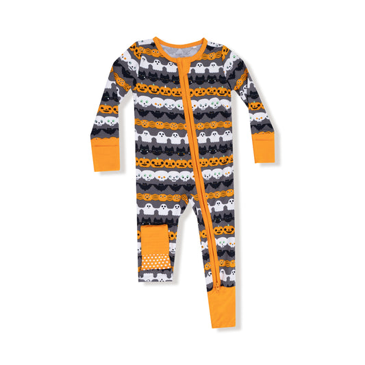 Halloween Paper Garland Glow In The Dark - 2 Way Zipper Romper