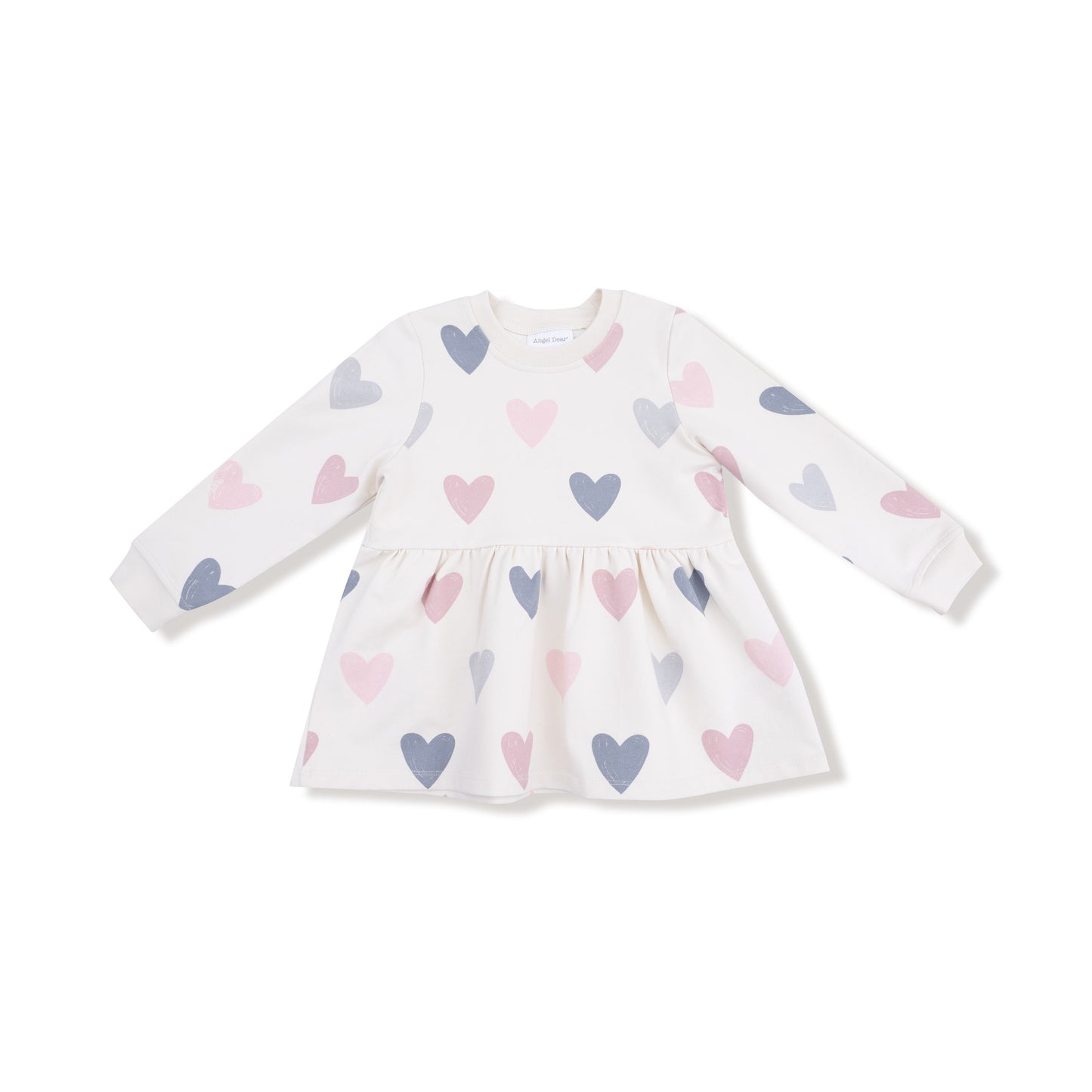 Hearts -French Terry - Drop Waist Dress