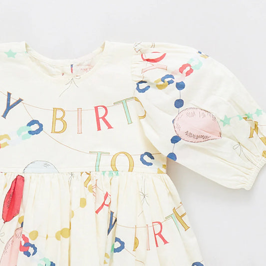 GIRLS BROOKE DRESS - BIRTHDAY GARLAND