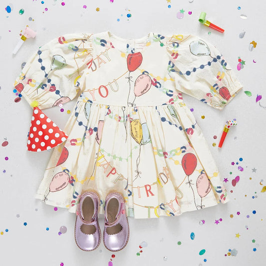 GIRLS BROOKE DRESS - BIRTHDAY GARLAND