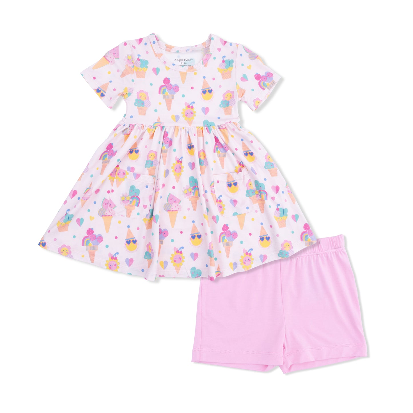 Ice Cream Fun Crew - Twirly Dress with Cartwheel Short