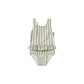 Skirted One-Piece | Aqua Stripe