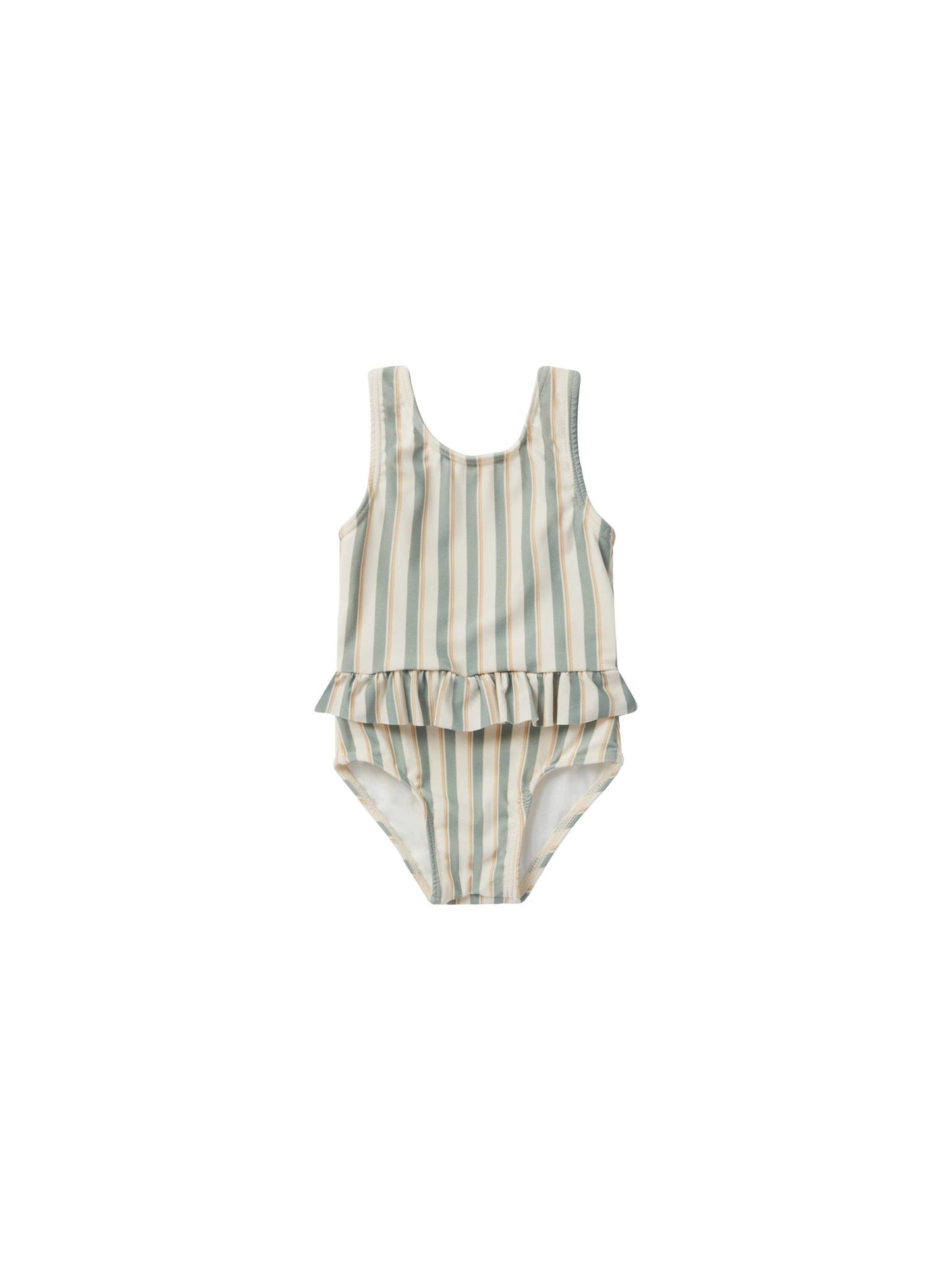 Skirted One-Piece | Aqua Stripe