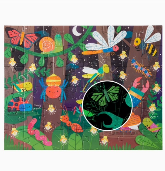 Glow in The Dark Educational Puzzle - Forest Bugs