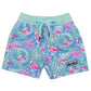 Boys Shordees Swim Trunk - Floral Flamingo
