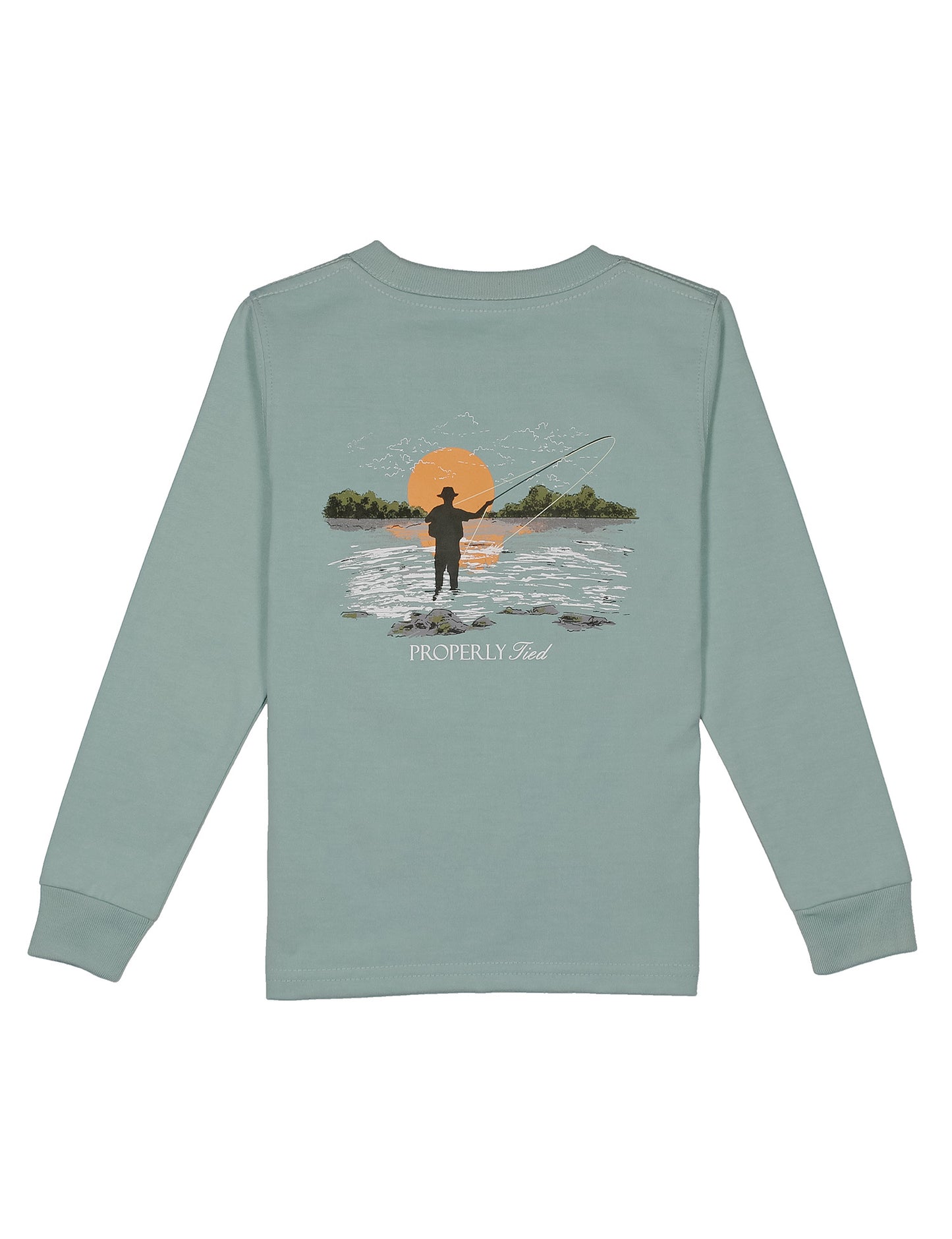 Boys Fly Fishing LS Marine Mist