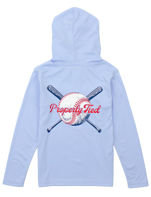 Boys Shade Performance Hoodie Play Ball Light Blue