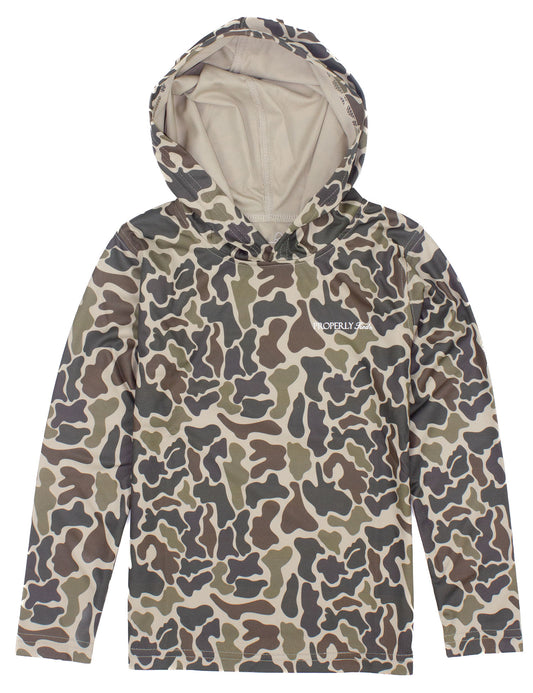 Boys Sportsman Performance Hoodie - Vintage Camo