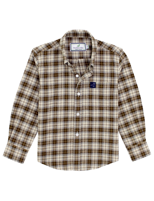 Boys Classic Flannel - Hardwood