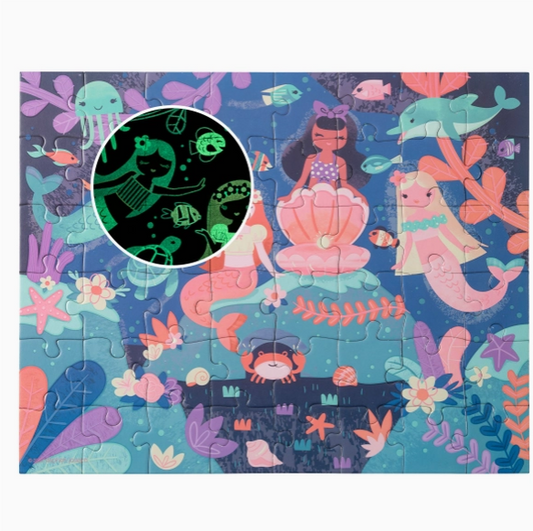 Glow in The Dark Educational Puzzle - Mermaids